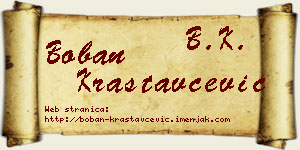 Boban Krastavčević vizit kartica